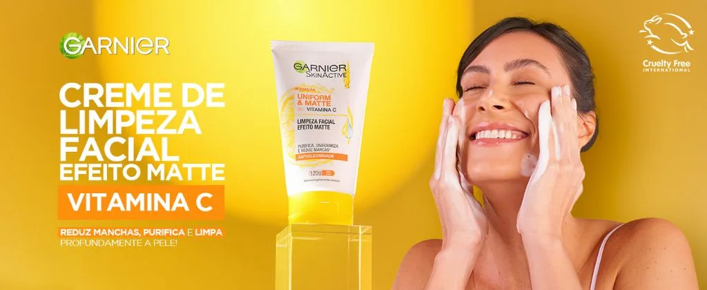Creme de limpeza facial efeito matte Vitamina C