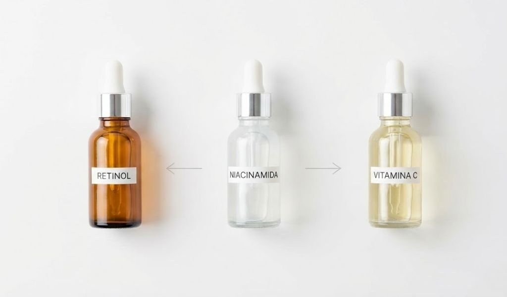 como a niacinamida pode ser combinada com o retinol e a vitamina C