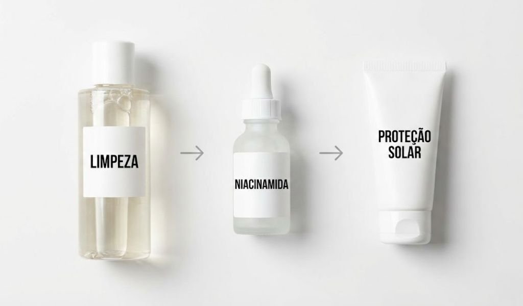 ordem correta da aplicação na rotina de cuidados com a pele